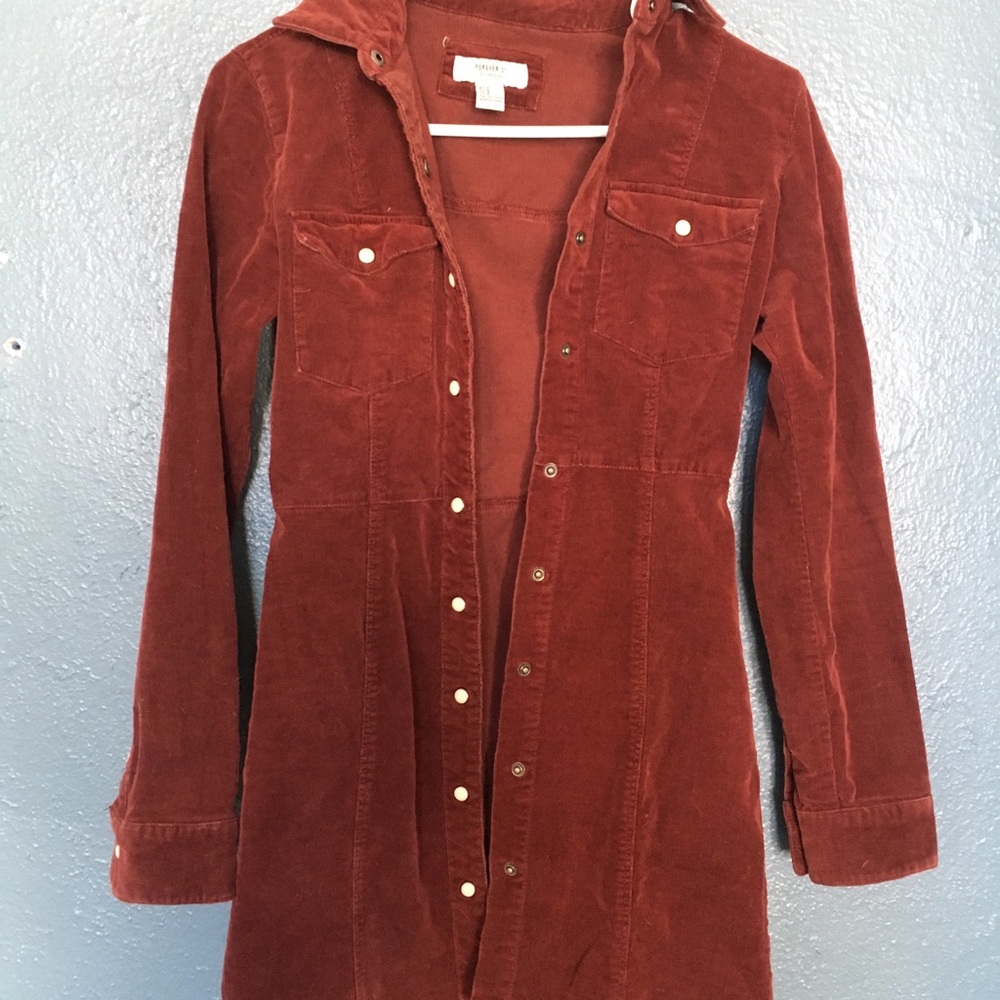 Long maroon jacket from forever 21